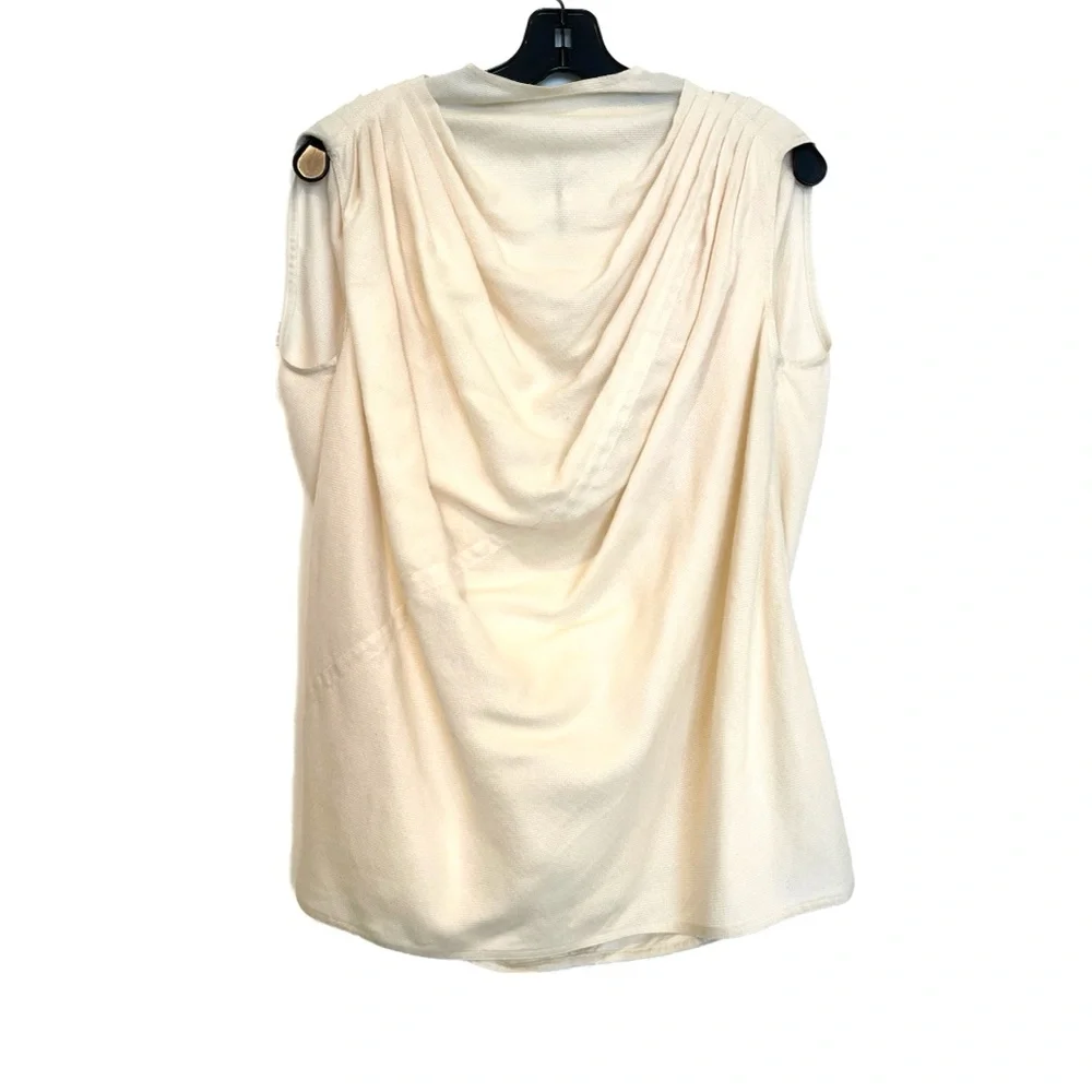 Rick Owens Cowl Neck Sleeveless Tunic Mastodon Collection Cream/ Vanilla It40 - Picture 1 of 6